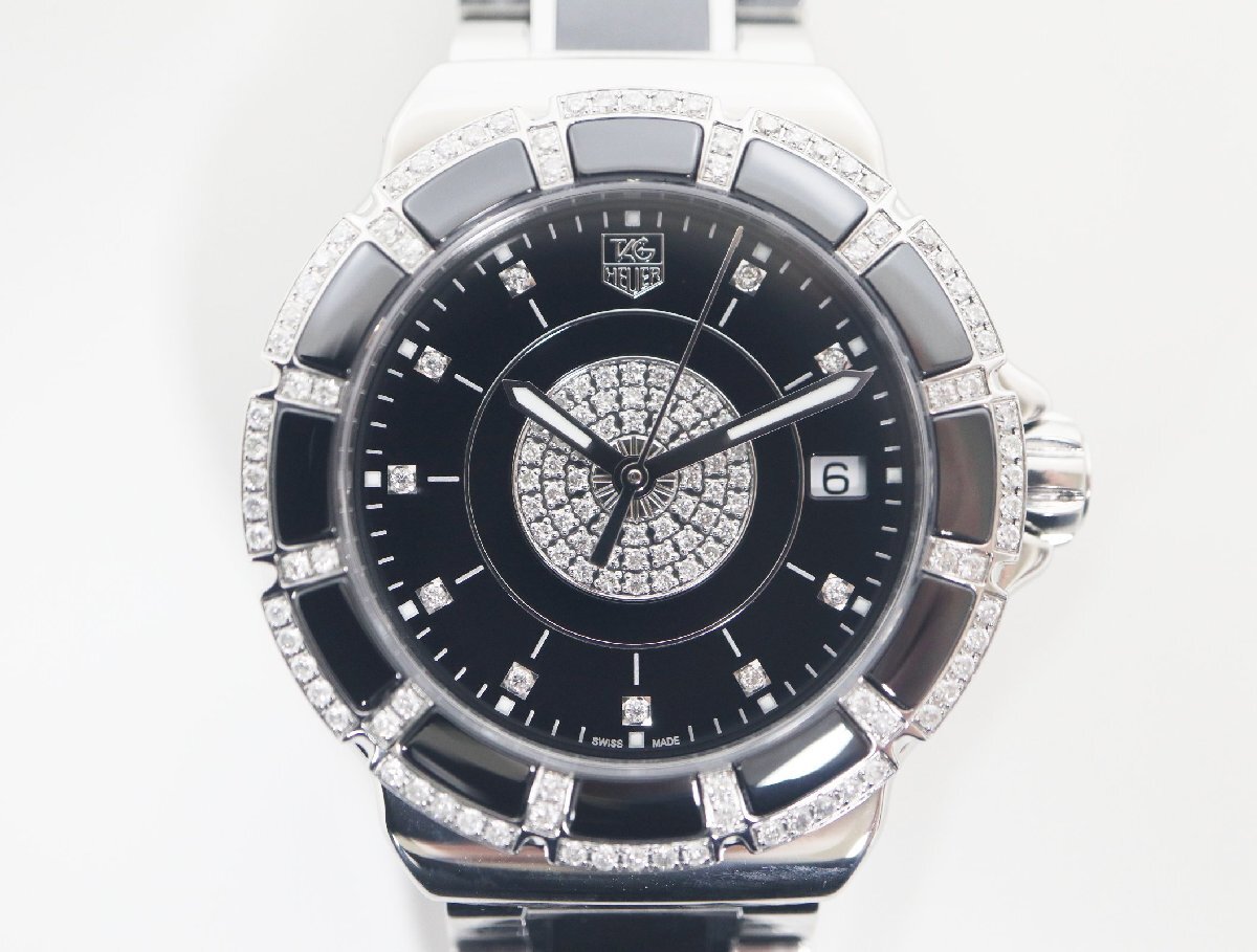  TAG Heuer TAG Heuer Formula 1 WAH1219 черный керамика бриллиант кварц унисекс [ б/у ] часы 