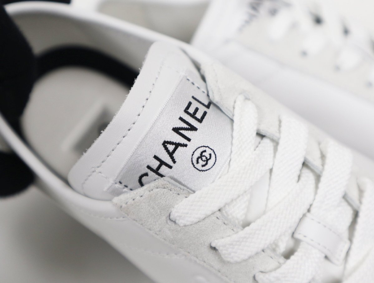シャネル CHANEL スニーカー 24S G45714 B16598 ココマーク カーフスキン スエード サイズ40 未使用 ユニセックス 靴_画像5