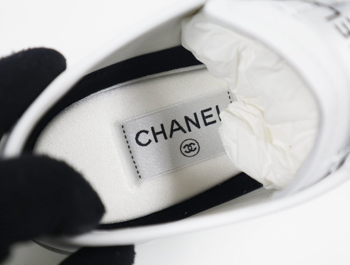 シャネル CHANEL スニーカー 24S G45714 B16598 ココマーク カーフスキン スエード サイズ40 未使用 ユニセックス 靴_画像6