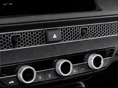 デザイン性UP? ホンダ シルバー エアコン ダイヤル ＆ エアコンコントロールノブ カバー シビック FL1 FL4 FL5 LX EX e:HEV タイプR