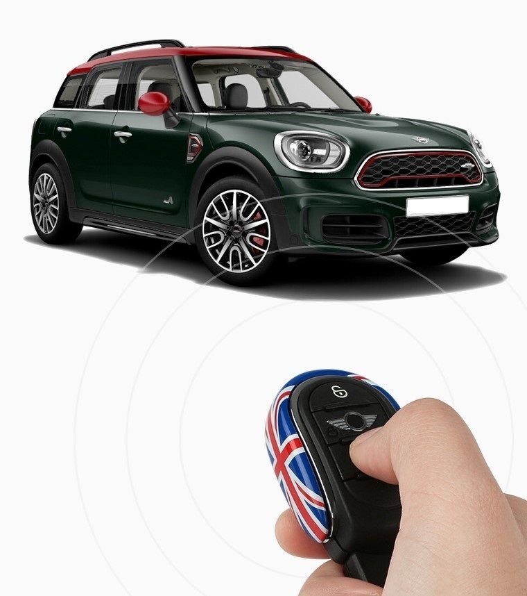 質(zhì)感最高? BMW MINI キーリング キーカバー フレーム カーボン ルック ミニ F60 クロスオーバー ワン クーパーD クーパーS 金屬制