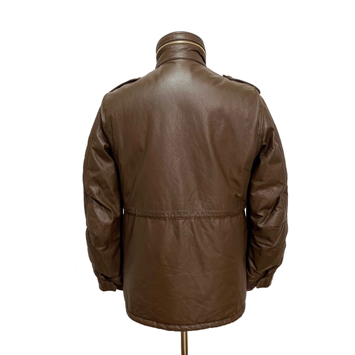 良品 A BATHING APE アベイシングエイプ M-65 レザー ダウン 良品 A BATHING APE アベイシングエイプ M-65 レザー ダウン