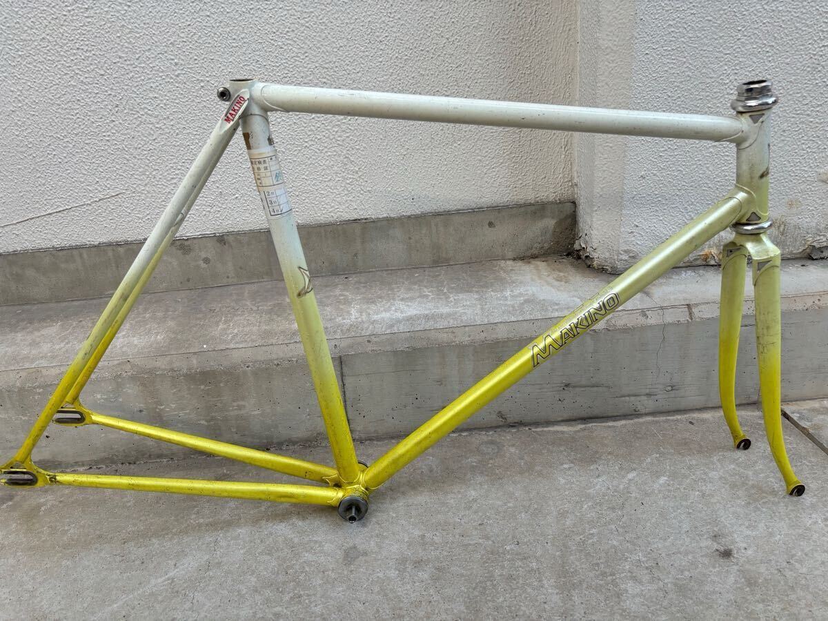 ビンテージ】マキノ MAKINO NJS 競輪 トラックレーサーフレーム ビンテージ】マキノ MAKINO NJS 競輪 トラックレーサーフレーム