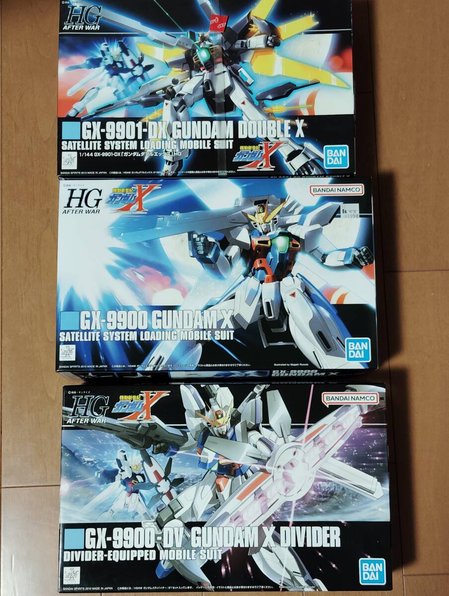 バンダイ 機動新世紀ガンダムX 1/144 HGAW ガンダムエックス・ガンダムＸ ディバイダー・ガンダムダブルエックス セット 未組立