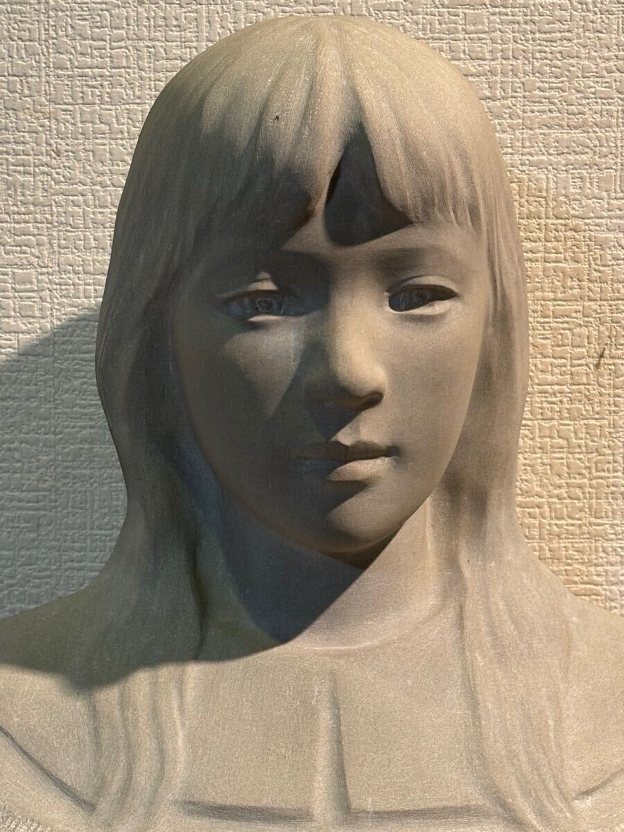慶應◇現代彫刻家【増山俊春】秀逸作 天然石(砂岩)彫刻 『少女 慶應◇現代彫刻家【増山俊春】秀逸作 天然石(砂岩)彫刻 『少女