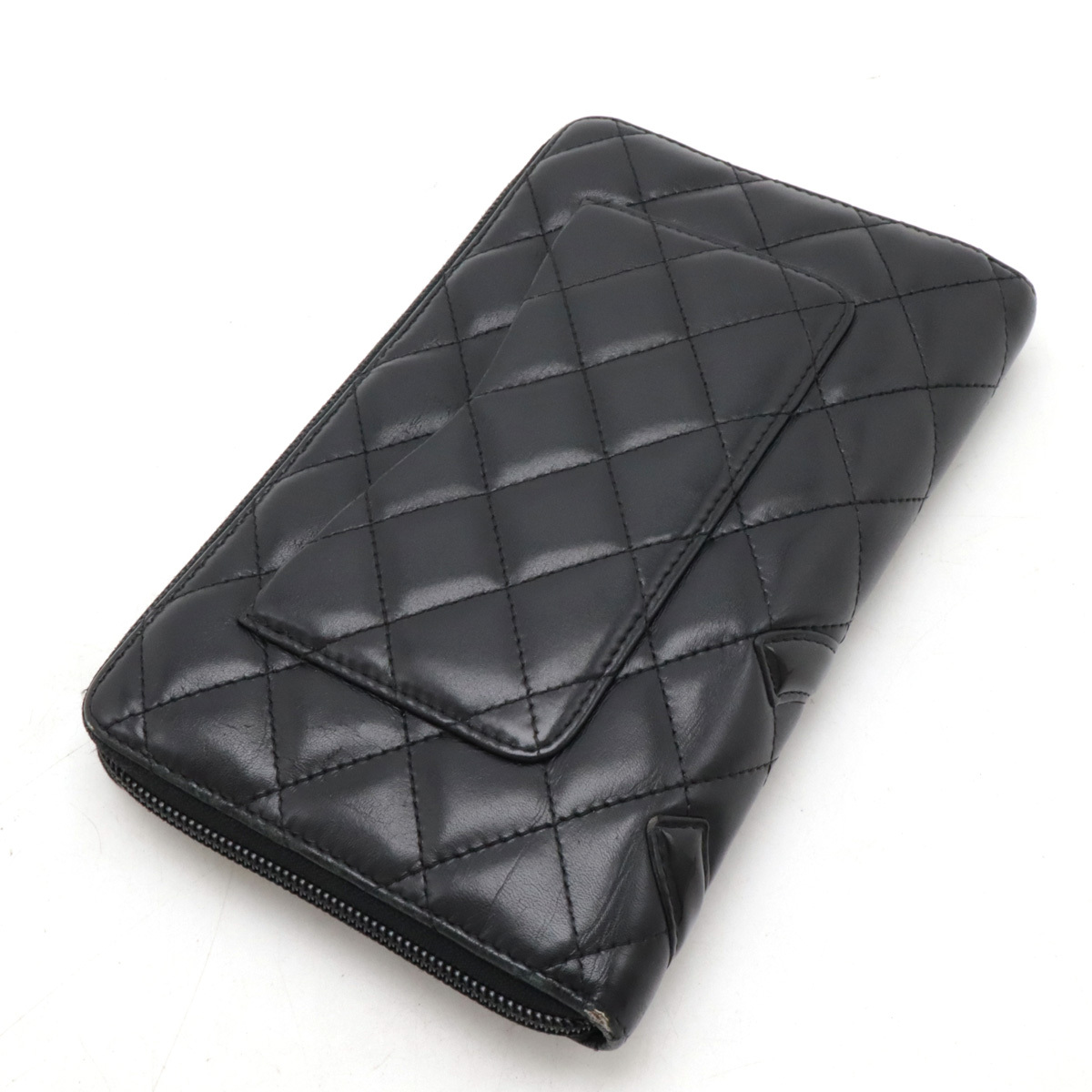 CHANEL シャネル カンボンライン ココマーク ラウンドファスナー CHANEL シャネル カンボンライン ココマーク ラウンドファスナー