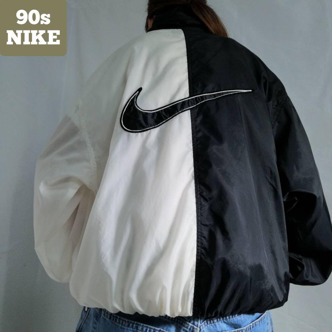 90年代 NIKE ナイキ ナイロンジャケット スウッシュ バックロゴ 90年代 NIKE ナイキ ナイロンジャケット スウッシュ バックロゴ
