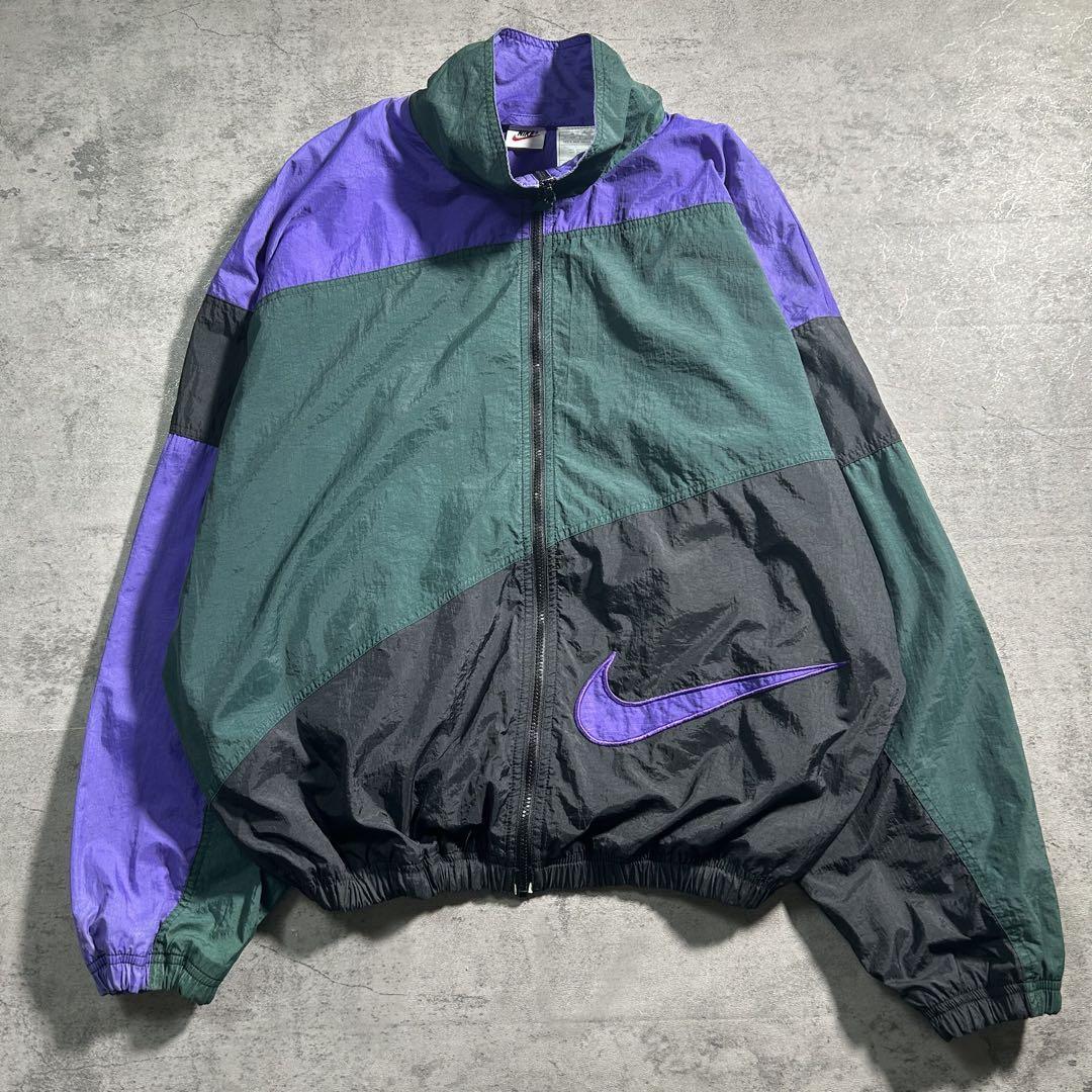 90s NIKE ナイキ ナイロンジャケット ブルゾン スウッシュ 90s NIKE ナイキ ナイロンジャケット ブルゾン スウッシュ