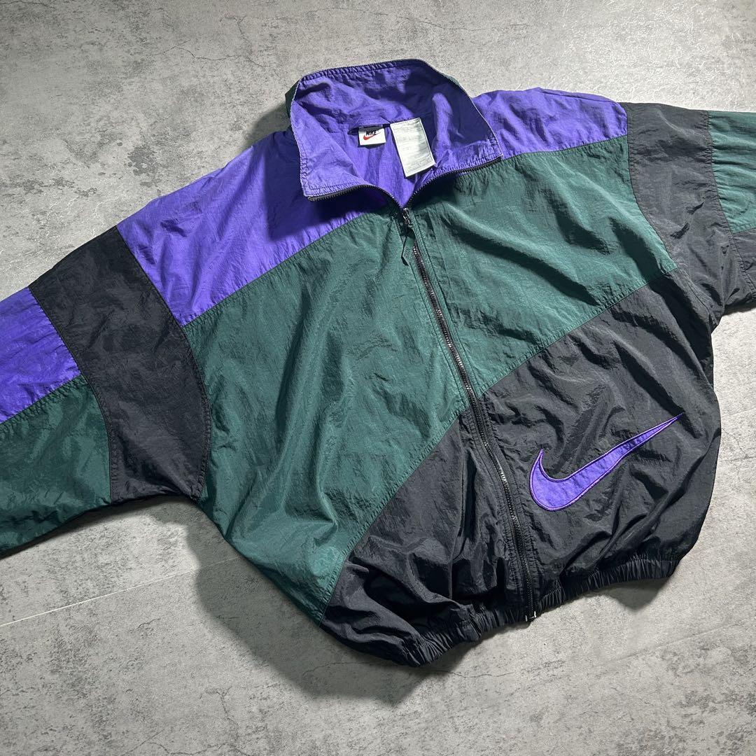 90s NIKE ナイキ ナイロンジャケット ブルゾン スウッシュ 90s NIKE ナイキ ナイロンジャケット ブルゾン スウッシュ