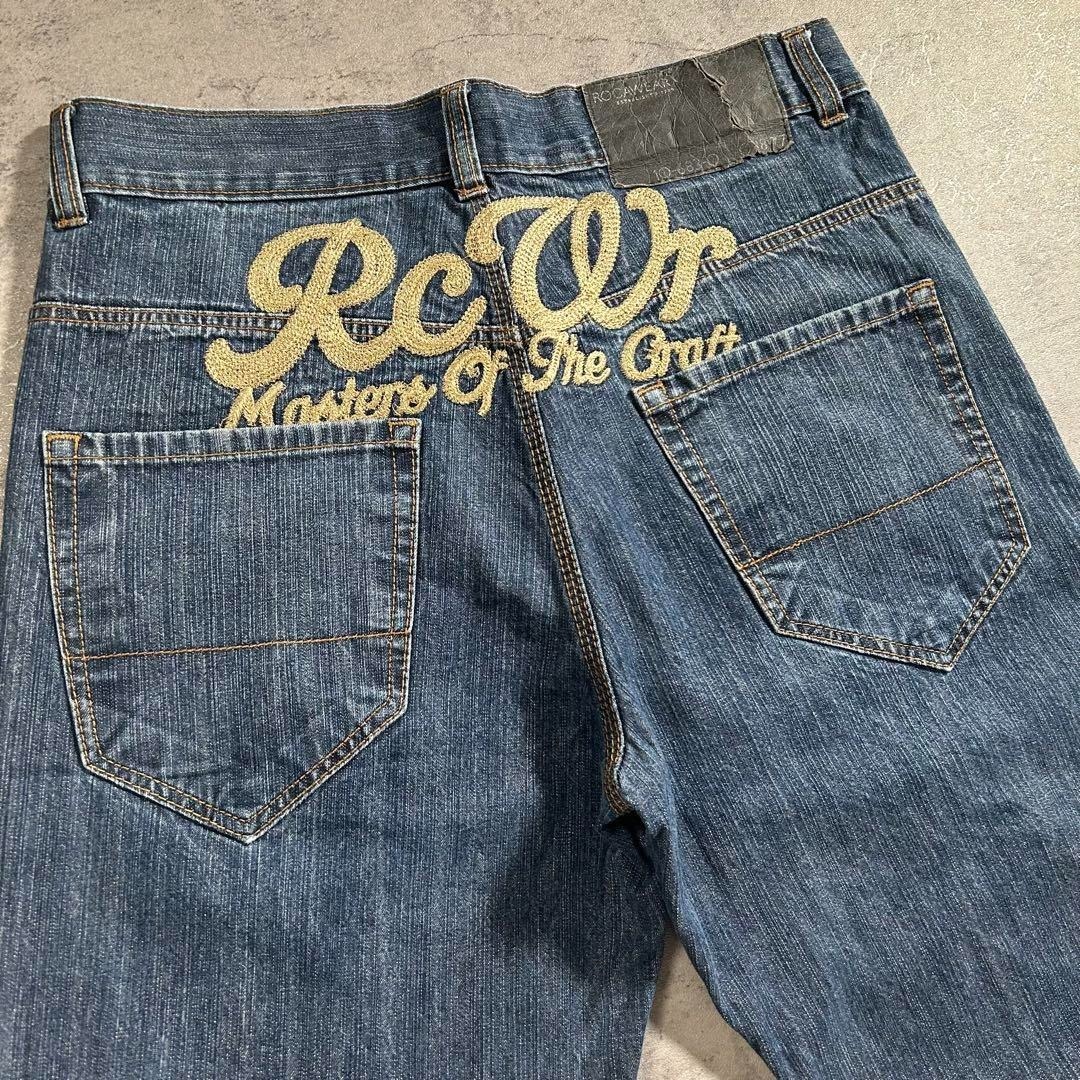 2000年代 ROCAWEAR ロカウェア デニムパンツ バックロゴ刺繍 2000年代 ROCAWEAR ロカウェア デニムパンツ バックロゴ刺繍