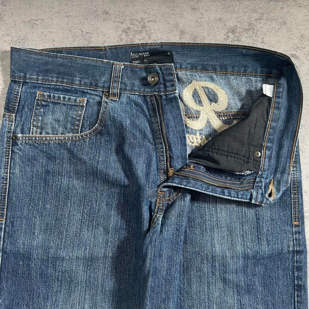 2000年代 ROCAWEAR ロカウェア デニムパンツ バックロゴ刺繍 2000年代 ROCAWEAR ロカウェア デニムパンツ バックロゴ刺繍