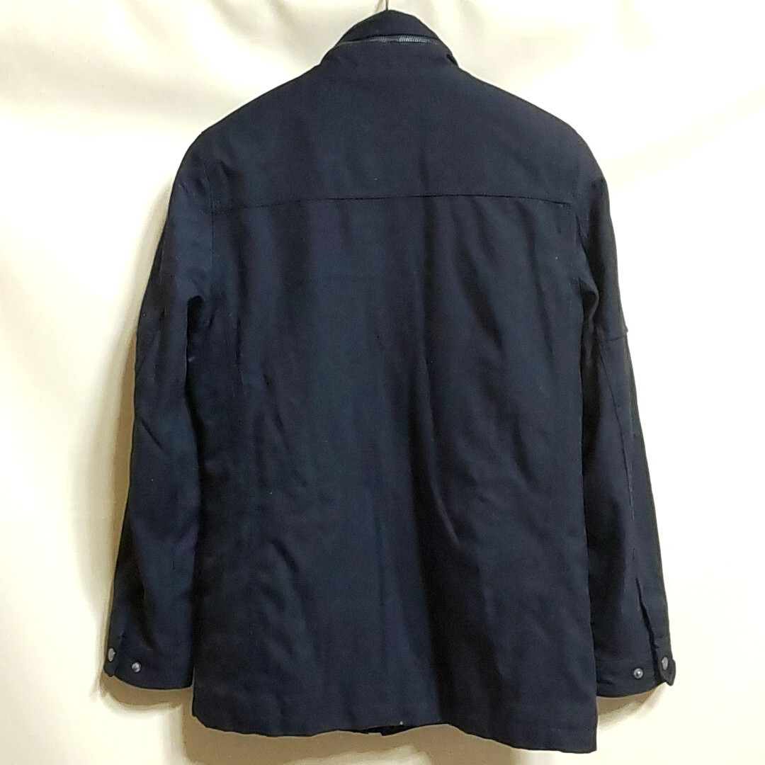 C1 GUESS 黒色 S ゲス 中綿 キルティング ジャケット ジップアップ ミリタリー フライト アウター カジュアル アメリカ USA 古着 メンズ_画像2