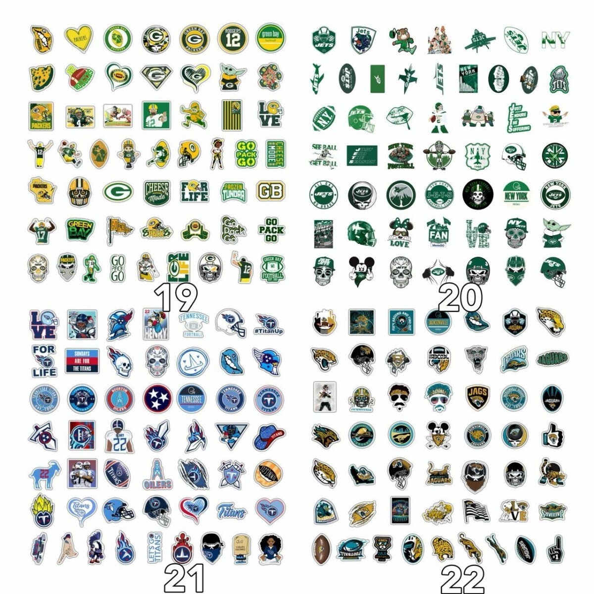 NFL [13 14] チームステッカーセット アメリカンフットボール