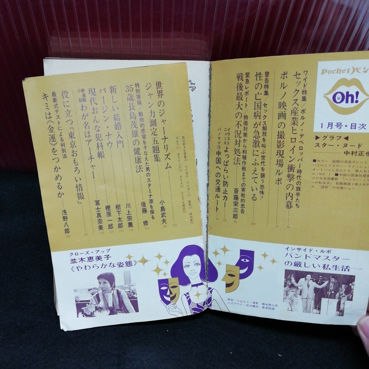 jb-230/ パンチOu 特別ルポ ポルノ映画撮影のすごい風景 人気ハンドマスターの華麗な生活白書 昭和47年1月1日発行 /L2/61205