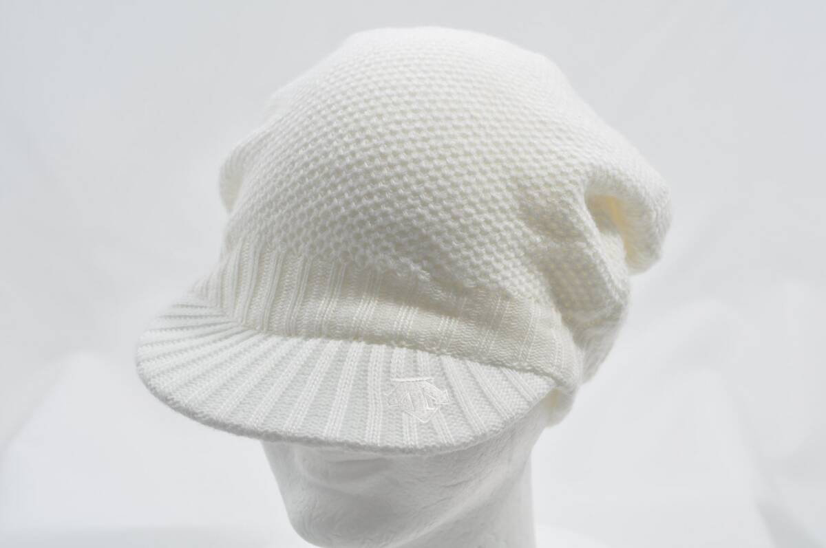 coco 中古 デサントゴルフ DESCENTE GOLF ニットキャップ フリー ホワイト 白 レターパックプラス発送可 73325