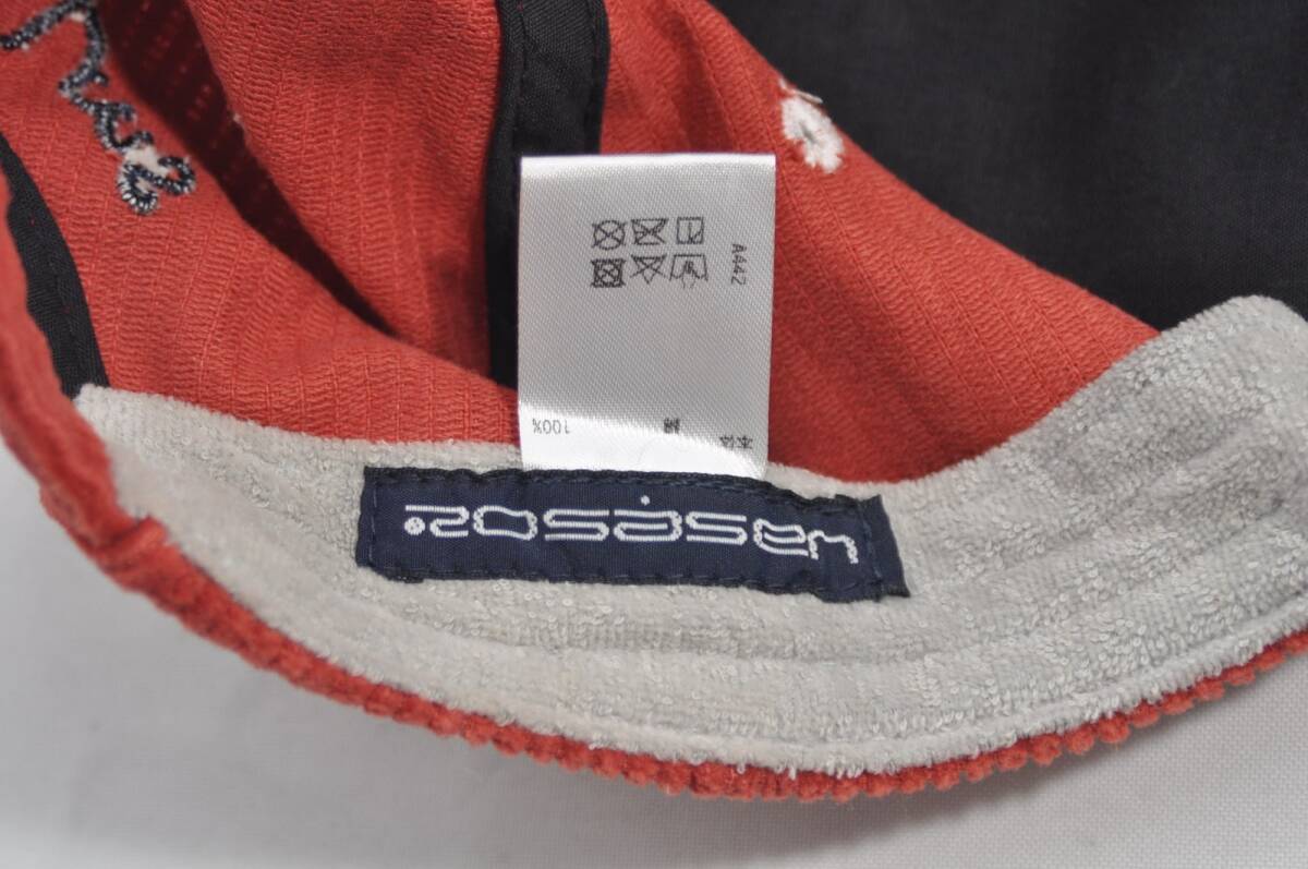 coco 中古 ロサーセン ROSASEN キャップ 40 レッド 赤系 秋冬素材 コーデュロイ レターパックプラス発送可 81945
