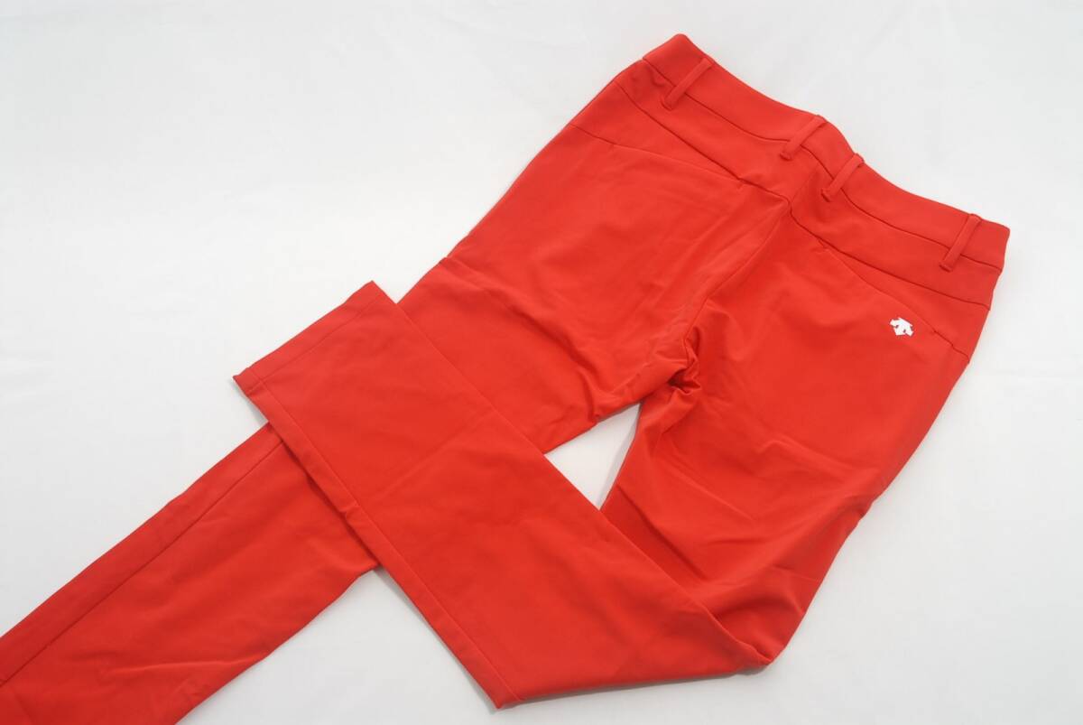 coco 中古【値下げ】 デサントゴルフ DESCENTE GOLF レディース パンツ M 赤 ストレッチ シンプル レターパックプラス発送可 56763