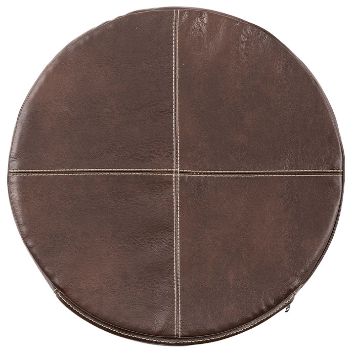 シートクッション レザー調(diào) 椅子用クッション 38×38cm 円形 丸 レザークッション ヴィンテージ おしゃれ ブラウン M5-MGKAM02091BR