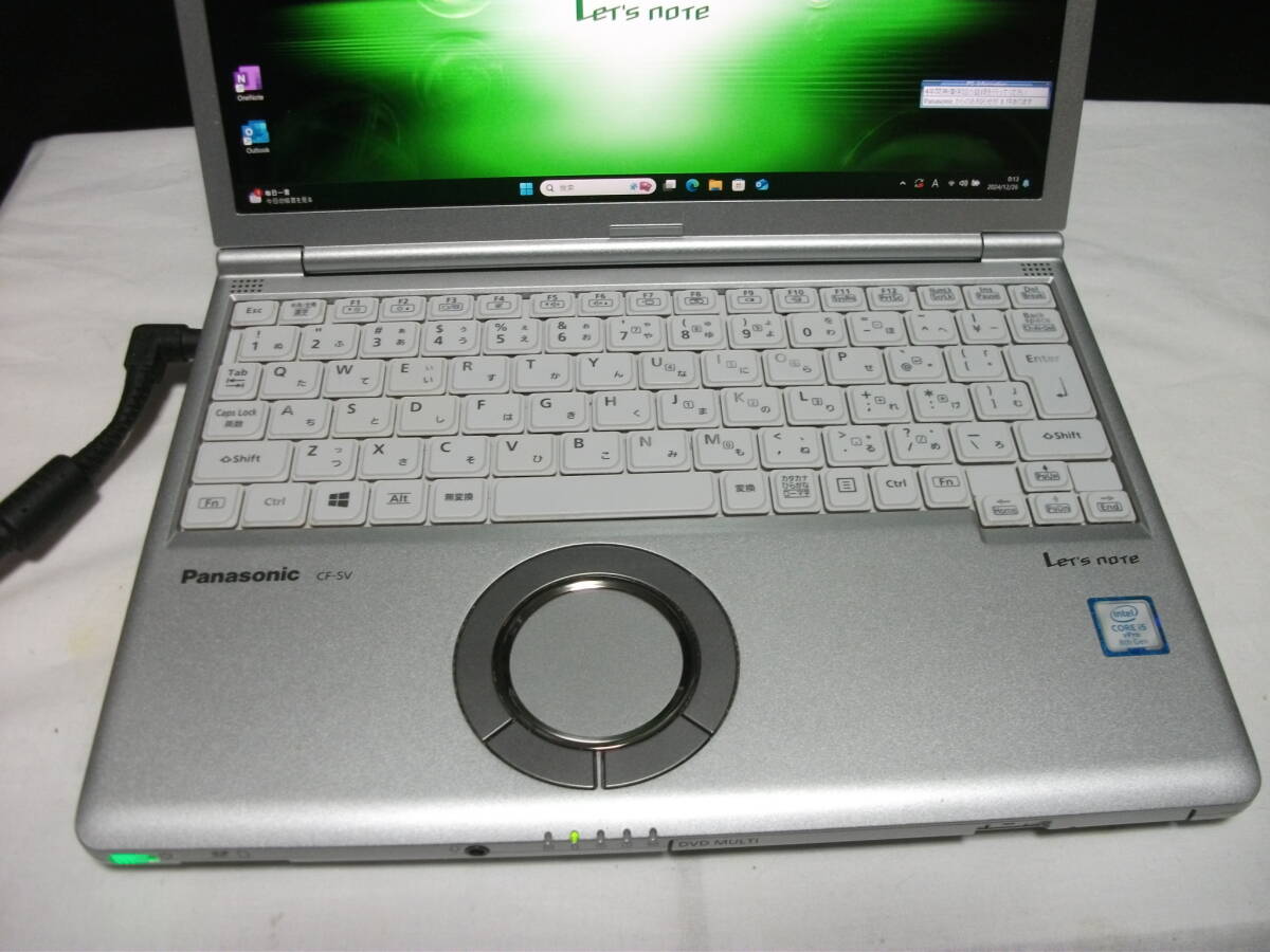 Win11 Panasonic Let's note CF-SV7RDAVS/Corei5/8GBメモリ+SSD256GB/マルチ/Office2021(350)