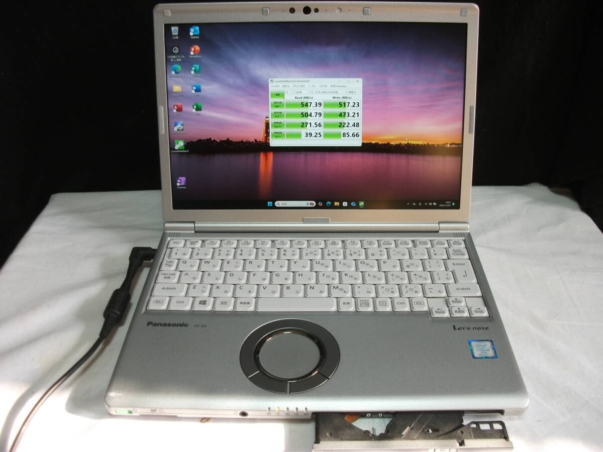 Win11 Panasonic Let's note CF-SV7RDAVS/Corei5/8GBメモリ+SSD256GB/マルチ/Office2021(353)