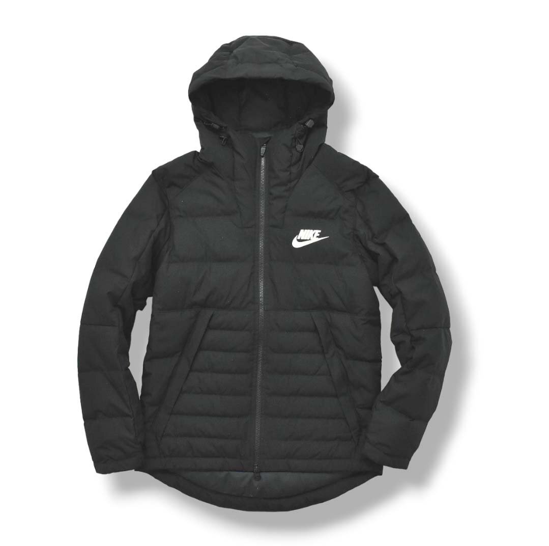 ☆お洒落に防寒 ナイキ NIKE ダウン ジャケット S ブラック ロゴ ☆お洒落に防寒 ナイキ NIKE ダウン ジャケット S ブラック ロゴ