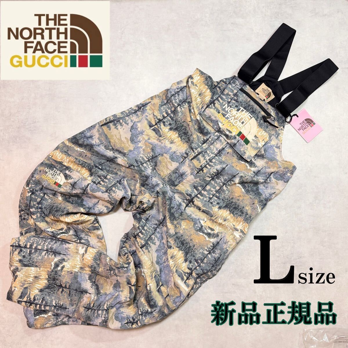 新品正規品 Lsize グッチ × ノースフェイス オーバーオール 人気 新品正規品 Lsize グッチ × ノースフェイス オーバーオール 人気