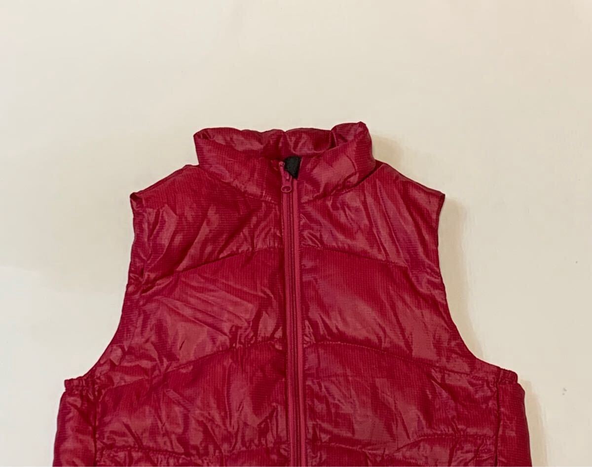 (レディース) coen // ピンチェック柄 Wジップ 中綿入り ベスト (ピンク系×赤系) サイズ M_画像4