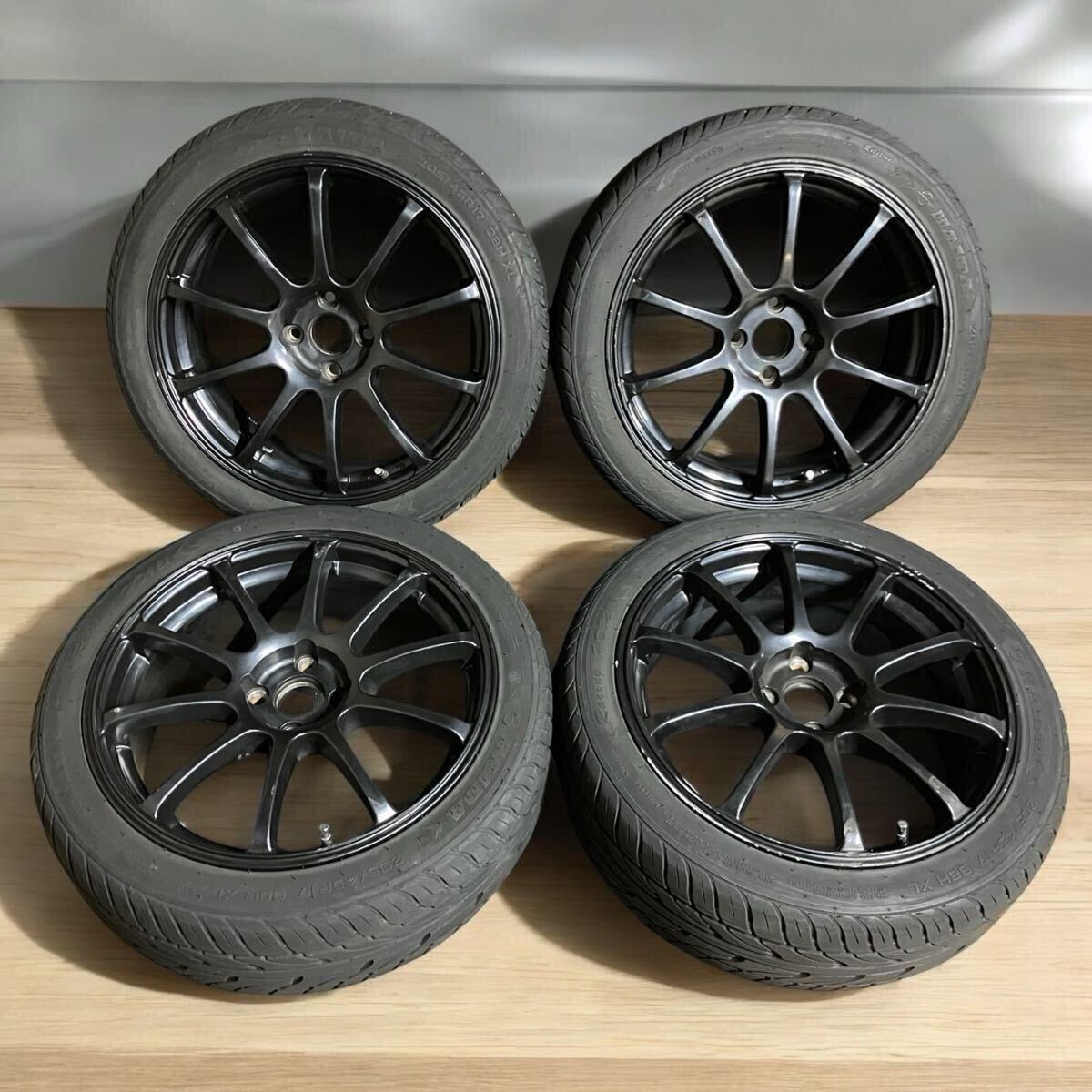 2022年製タイヤ付 社外 205/45R17 7J+40 4穴 PCD100 M14対応 2022年製タイヤ付 社外 205/45R17 7J+40 4穴 PCD100 M14対応