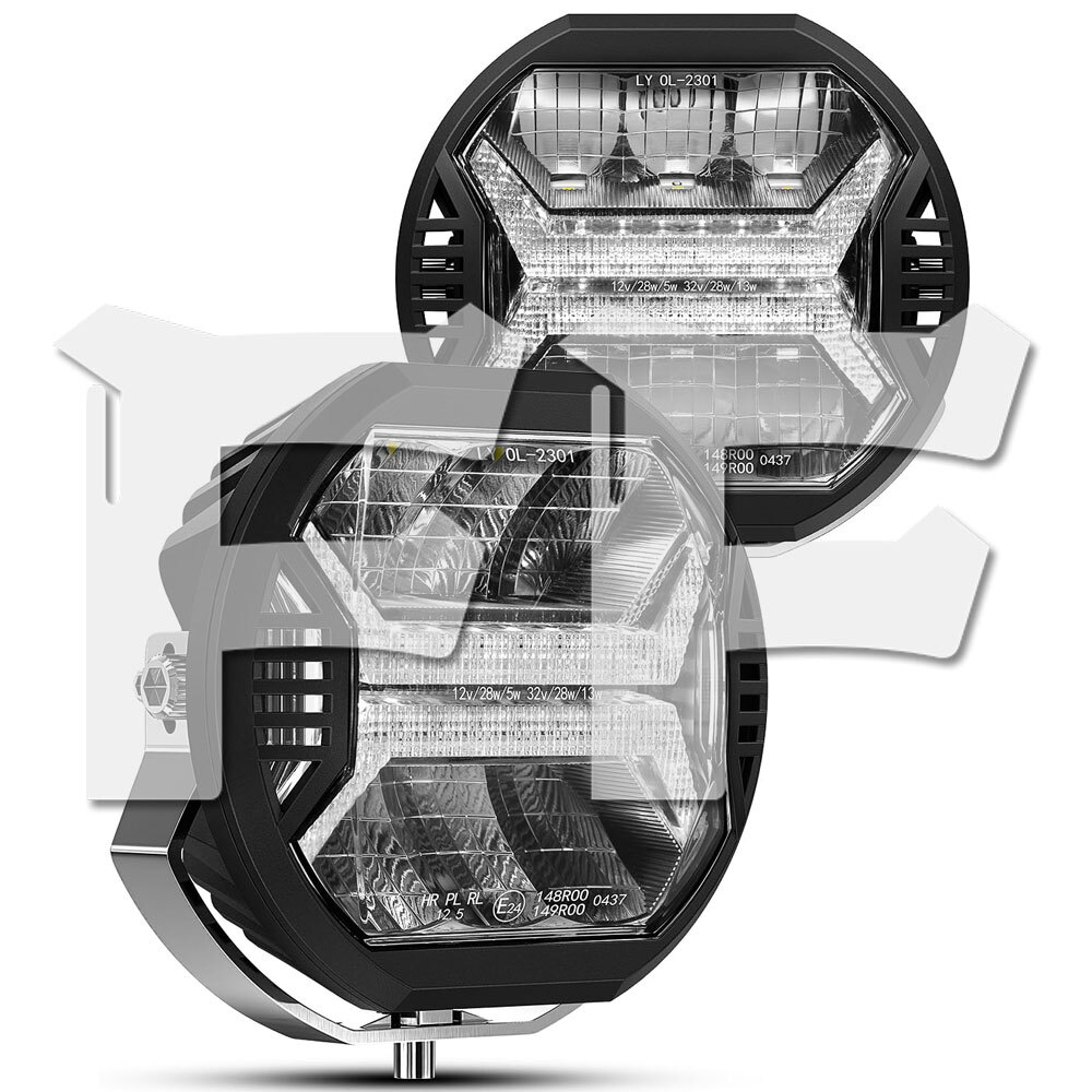 Eマーク認証 5.75インチ 作業灯 LED ワークライト 48W 遠距離 Eマーク認証 5.75インチ 作業灯 LED ワークライト 48W 遠距離