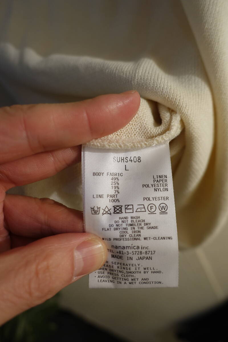 nanamicana Nami kaMidshipman Athletic Sweater OOALlinen вязаный размер L SUHS408 обычная цена 42900 иен 24SS прекрасный товар 