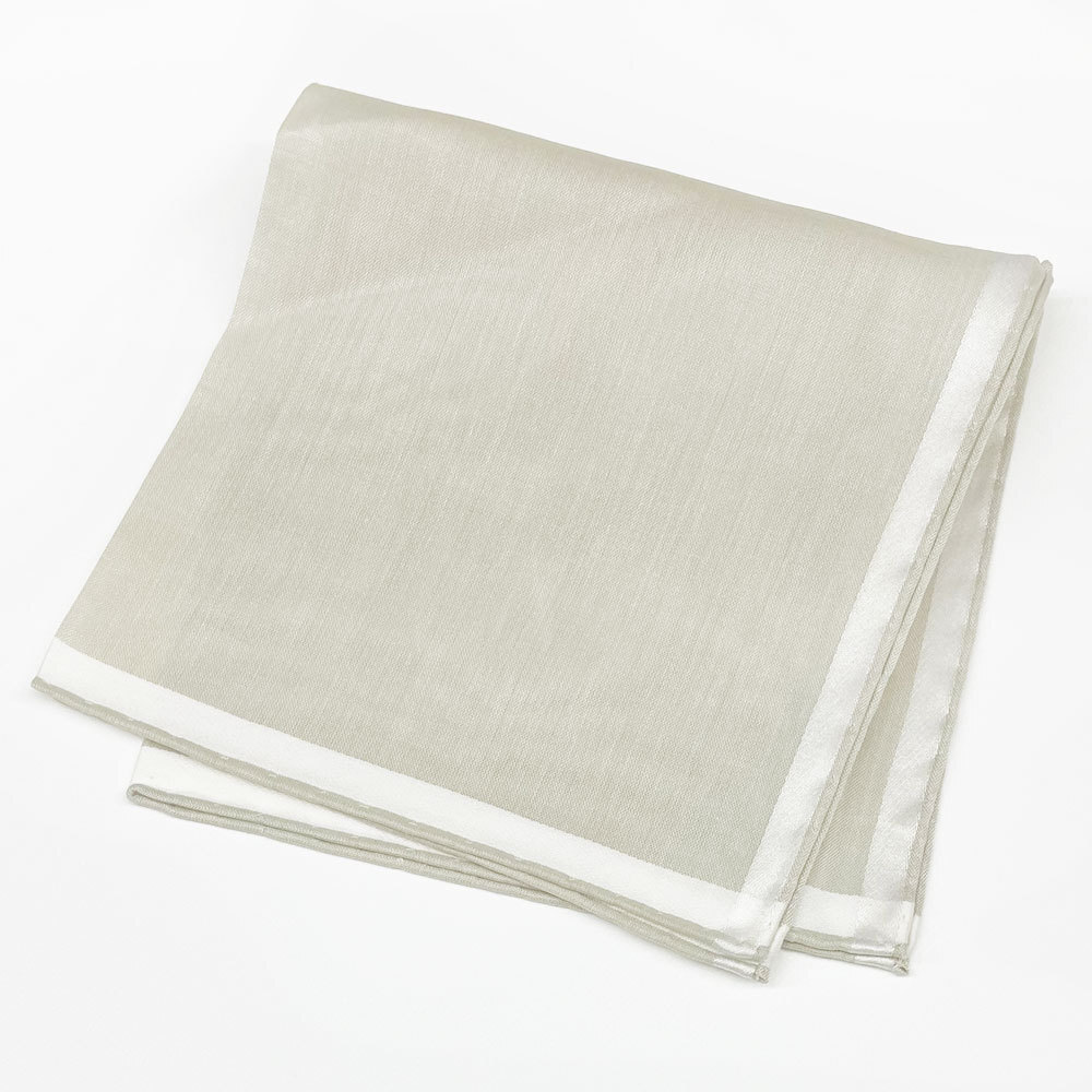 SIMONNOT GODARD シモノ ゴダール 新品・アウトレット ハンカチ チーフ コットン 綿 100％ フランス製 28×28cm ベージュ