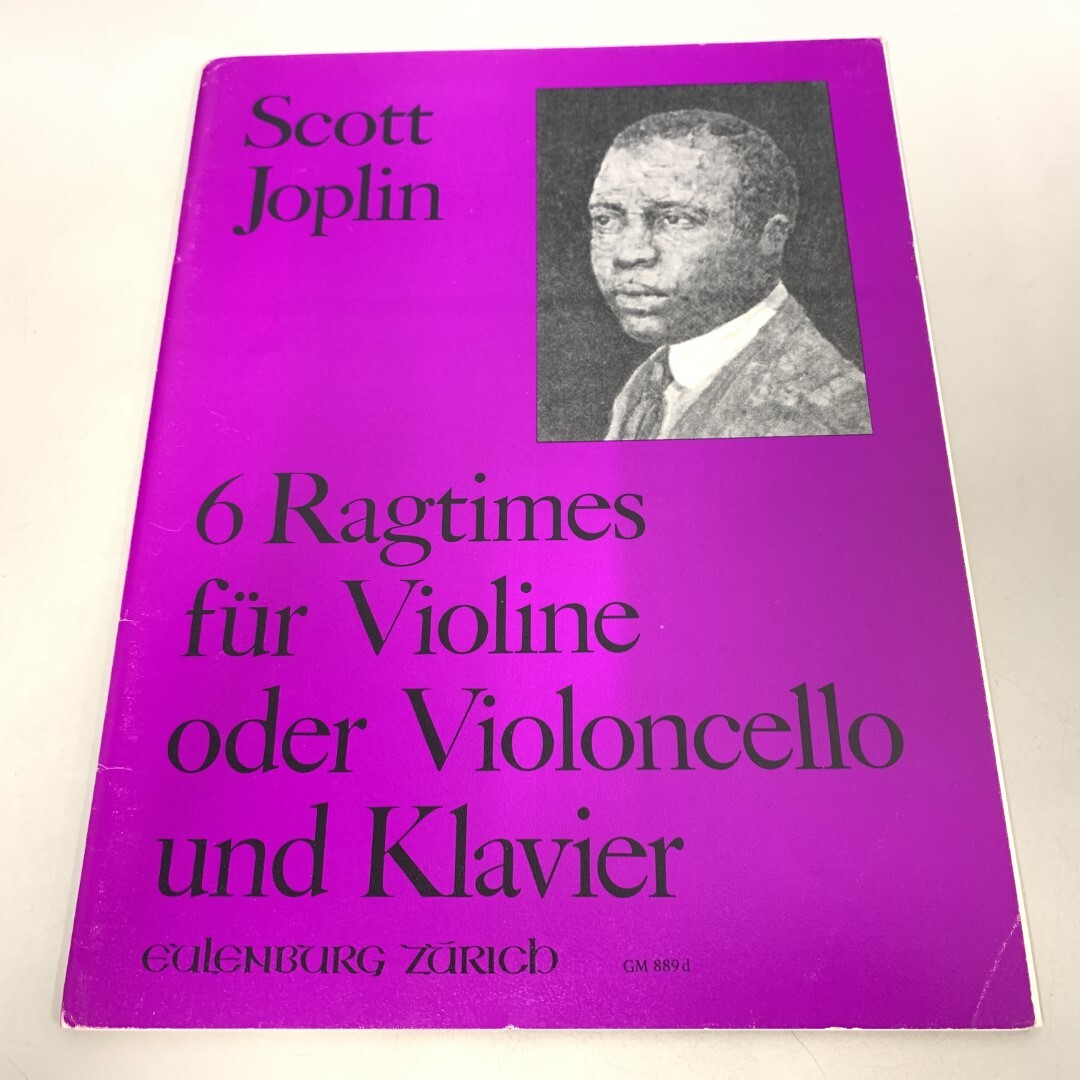 ●01)【同梱不可】Sechs Ragtimes fur Violine oder Violoncello und Klavier/スコットジョプリン/ヴァイオリン/チェロ/ドイツ語楽譜/A