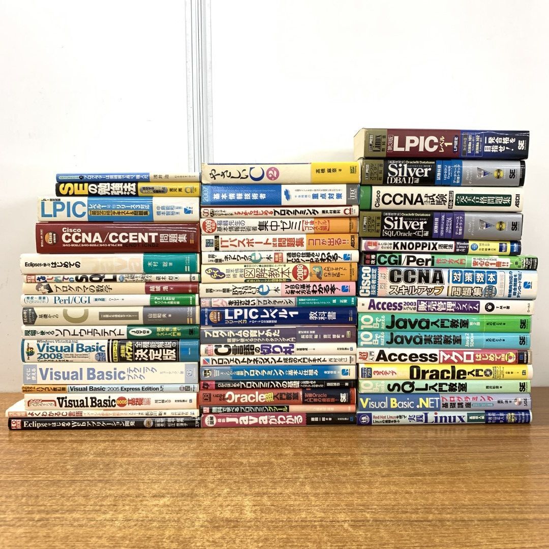 ■02)【同梱不可】PC・IT・プログラミング関連本 まとめ売り約45冊大量セット/C言語/Java/CCNA/Linux/プログラム/ソフトウェア/B