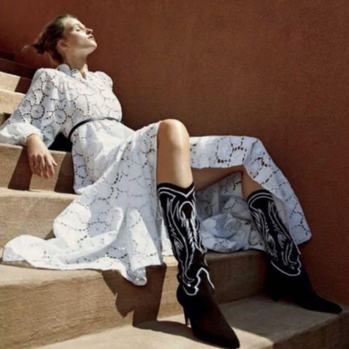 Christian Dior* Christian Dior вязаный Jaguar do ботинки * Western style 37 1/2 размер прекрасный товар 