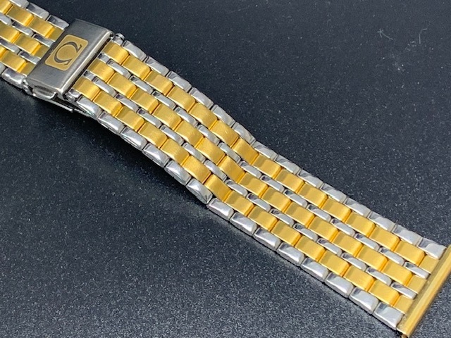 美品 OMEGA オメガ 純正ステンレスベルト コンビカラー19mm 美品 OMEGA オメガ 純正ステンレスベルト コンビカラー19mm