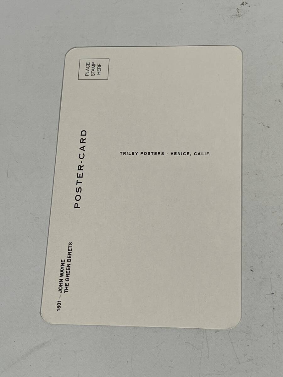 1960年代　ハリウッド映畫　グリーンベレー　ジョン?ウェイン　ジョン　ウェイン　ポストカード　未使用品　1枚　販売　ベトナム戦爭