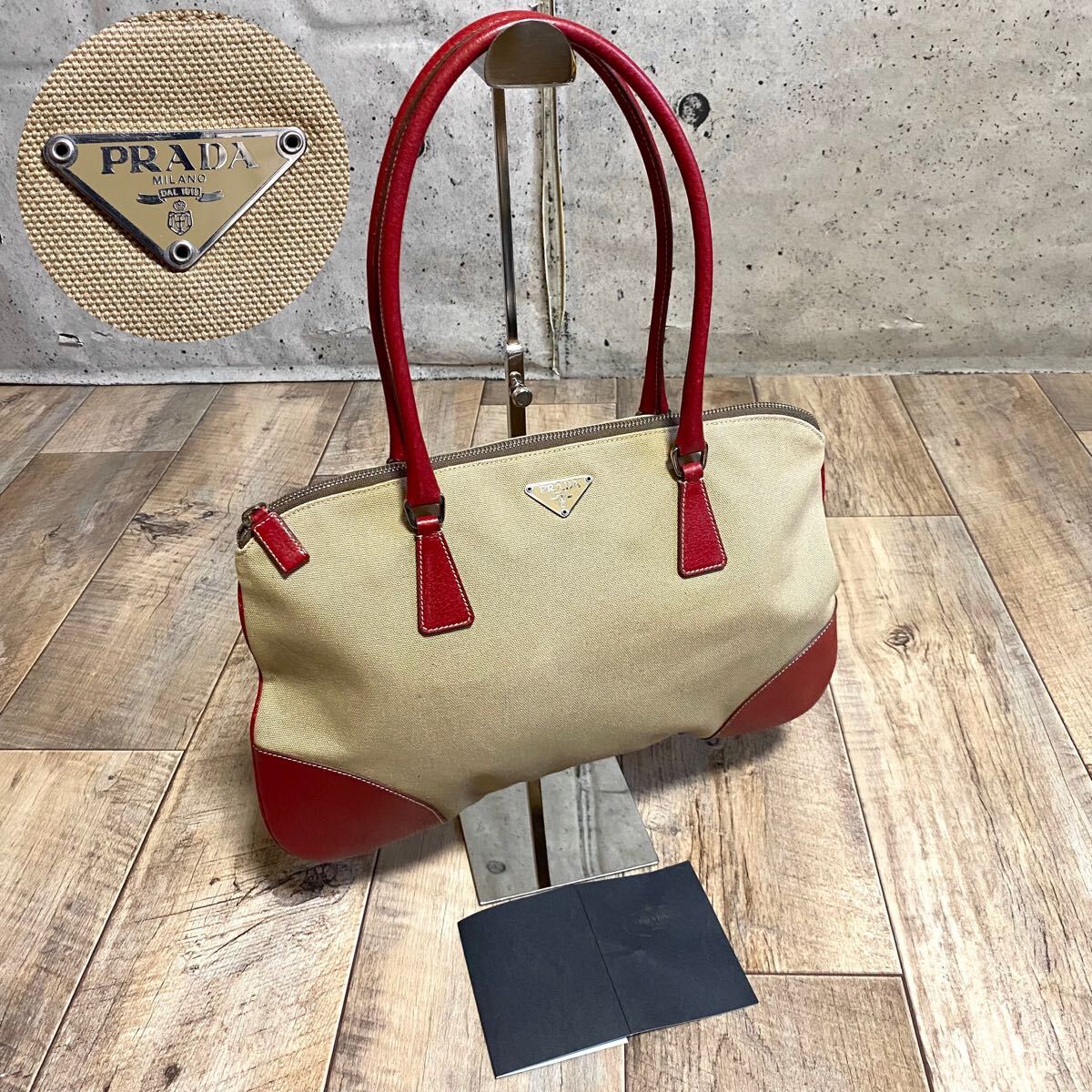 プラダ PRADA レザーバッグ ミニトート ハンドバッグ ブラウン系 プラダ PRADA レザーバッグ ミニトート ハンドバッグ ブラウン系