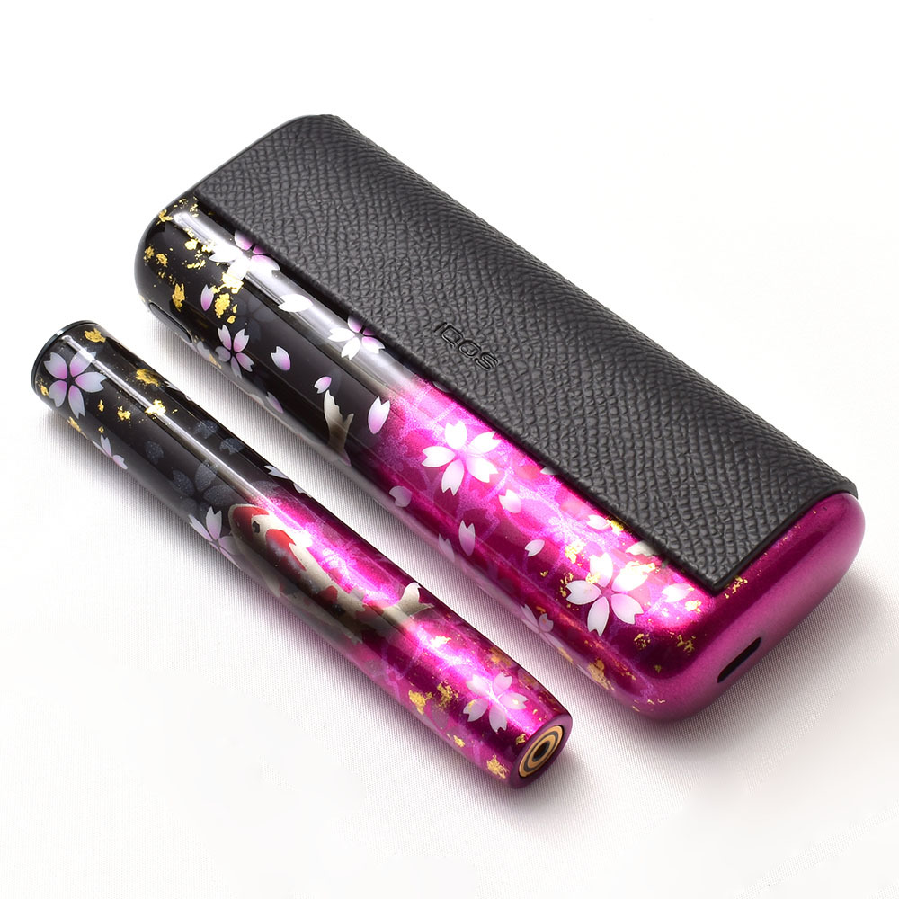 新型 最新 IQOS ILUMAiPRIME カスタムペイント 桜鯉柄 金箔 新型 最新 IQOS ILUMAiPRIME カスタムペイント 桜鯉柄 金箔