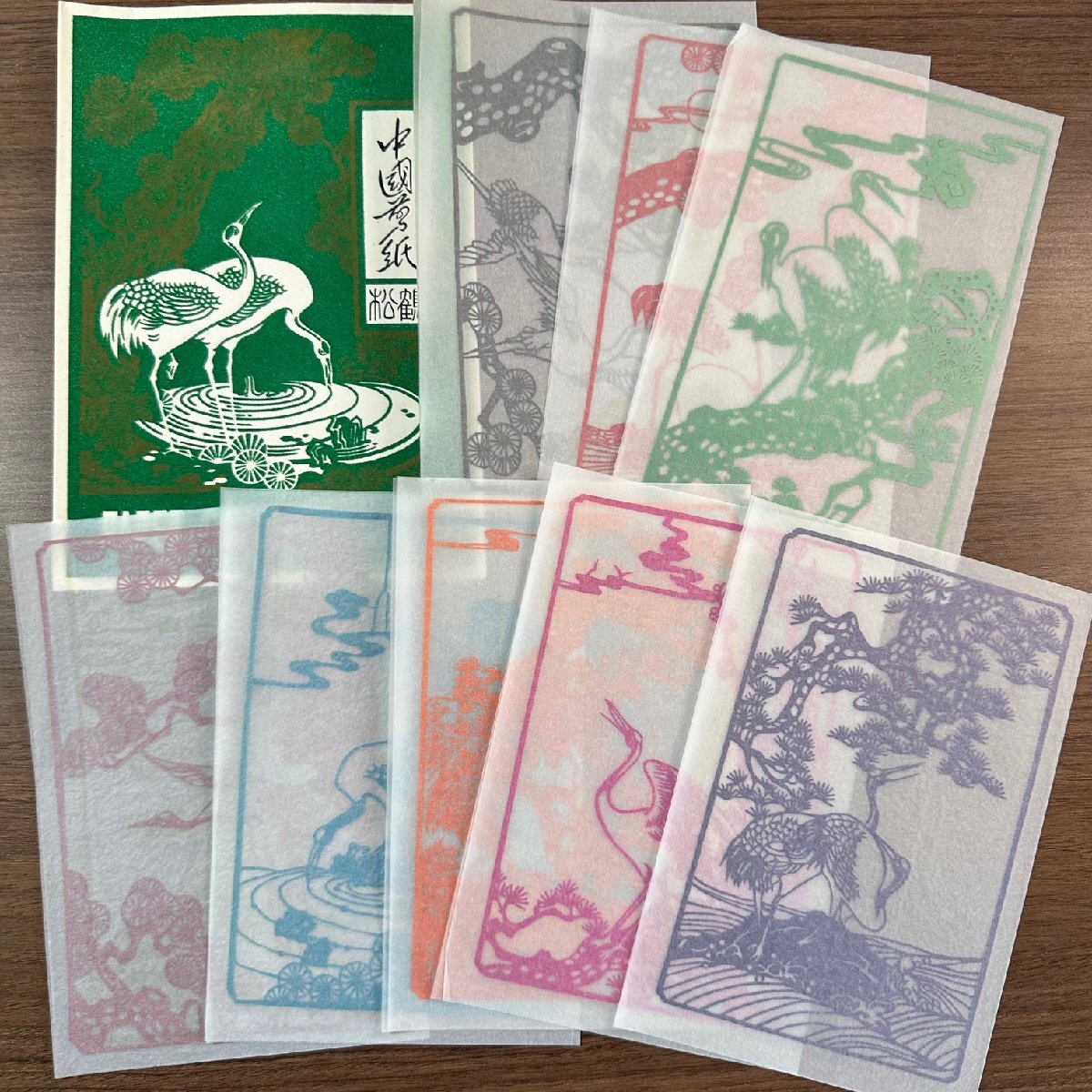 ◇◇中国民間剪紙◇◇中国工芸品 松鶴 切り絵 収集家放出品 99 ◇◇中国民間剪紙◇◇中国工芸品 松鶴 切り絵 収集家放出品 99