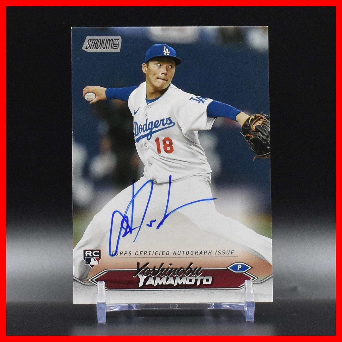 山本由伸 直筆サインカード 2024 Topps Stadium Club Yoshinobu 山本由伸 直筆サインカード 2024 Topps Stadium Club Yoshinobu