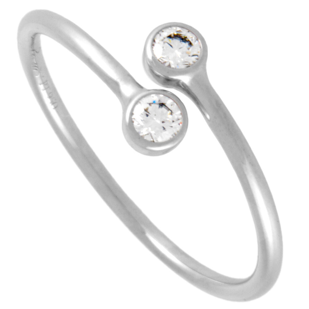 ティファニー Tiffany&Co. フープ リング 指輪 ダイヤモンド 約9.5号 Pt950 プラチナ エルサペレッティ レディース