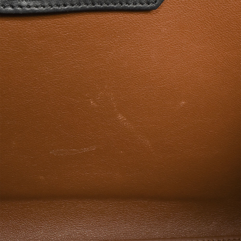 セリーヌ CELINE ラゲージ マイクロ ショッパー ハンドバッグ レザー W-CU-2155 ブラック マルチカラー レディース