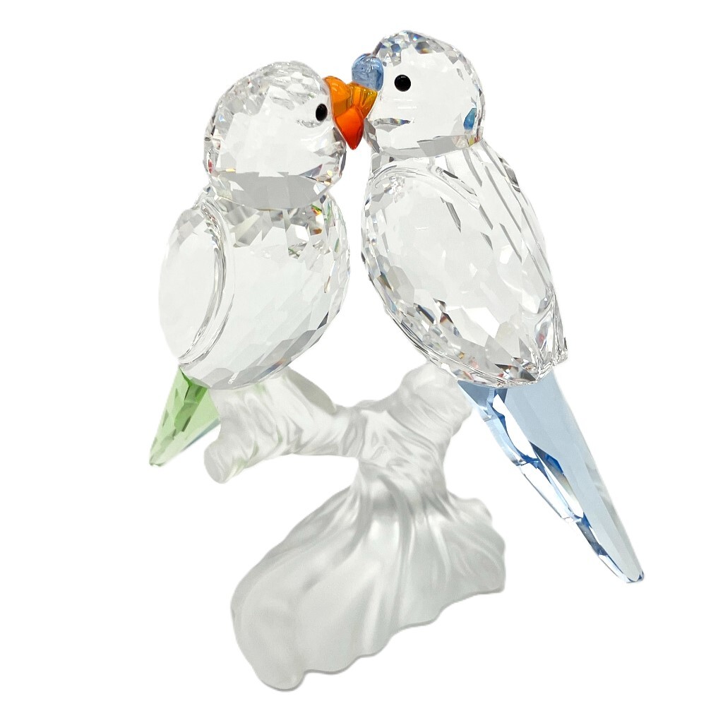 スワロフスキー SWAROVSKI セキセイインコ 2016年廃盤品 オブジェ 置物 680627