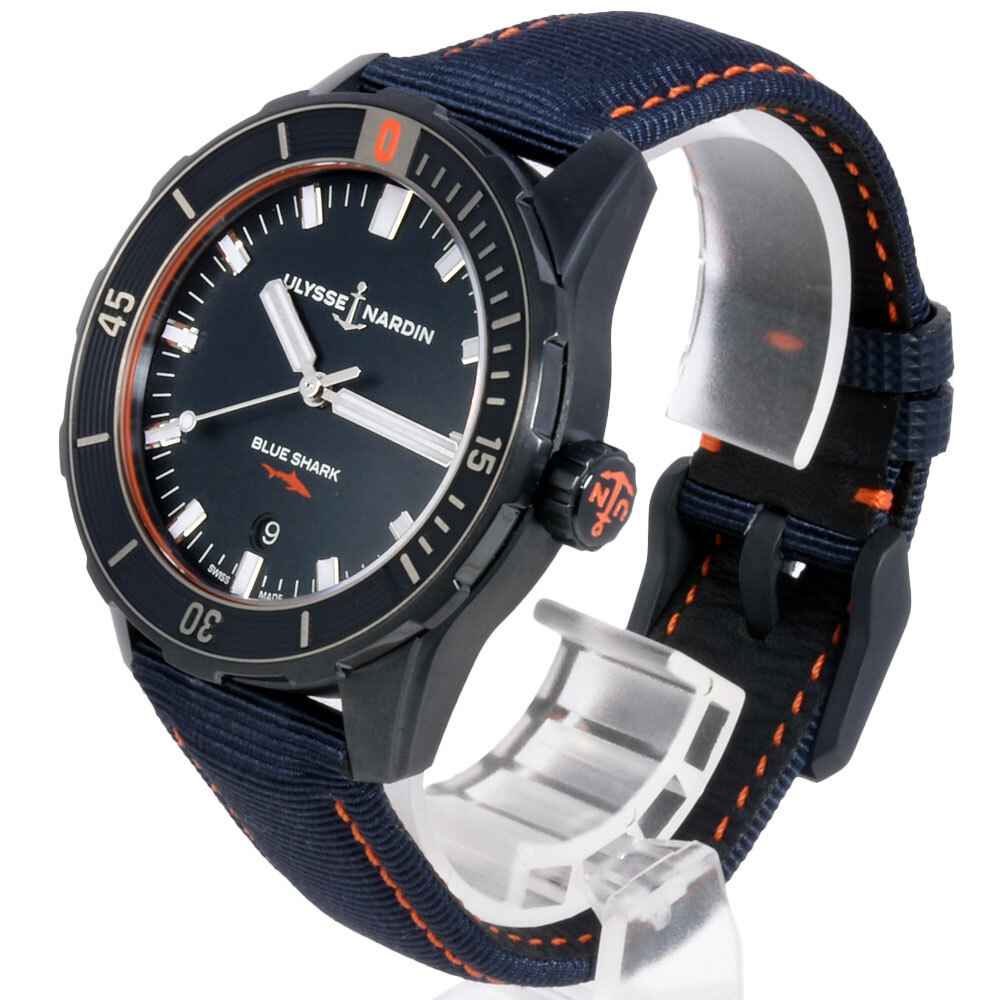 ユリス ナルダン Ulysse Nardin 8163-175LE ダイバー 42 mm ブルーシャーク リミテッド エディション 腕時計 自動巻 300本限定 メンズ