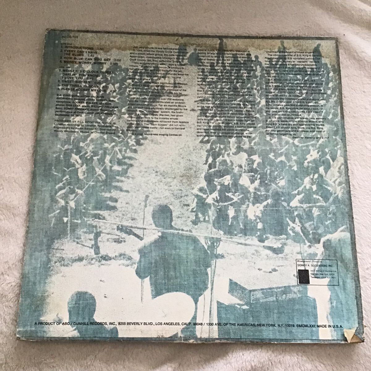 US запись /B.B. KING/LIVE IN COOK COUNTY JAIL 1971 год рис ABC tech s Charger ke