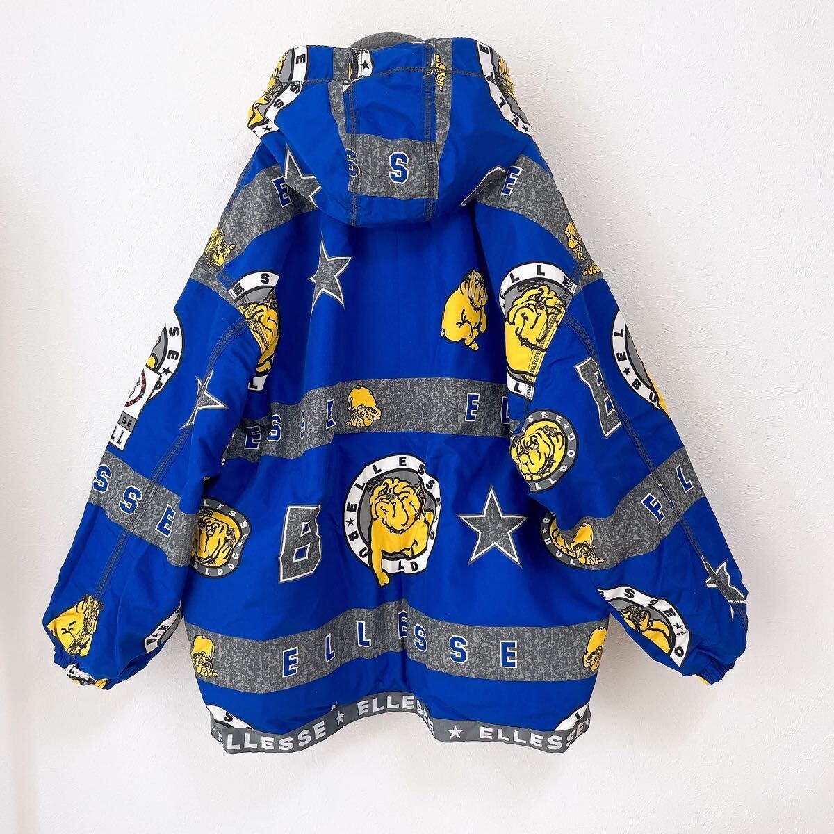 90'sエレッセellesseブルドッグLサイズ青ブルー ハーフジップ 90'sエレッセellesseブルドッグLサイズ青ブルー ハーフジップ