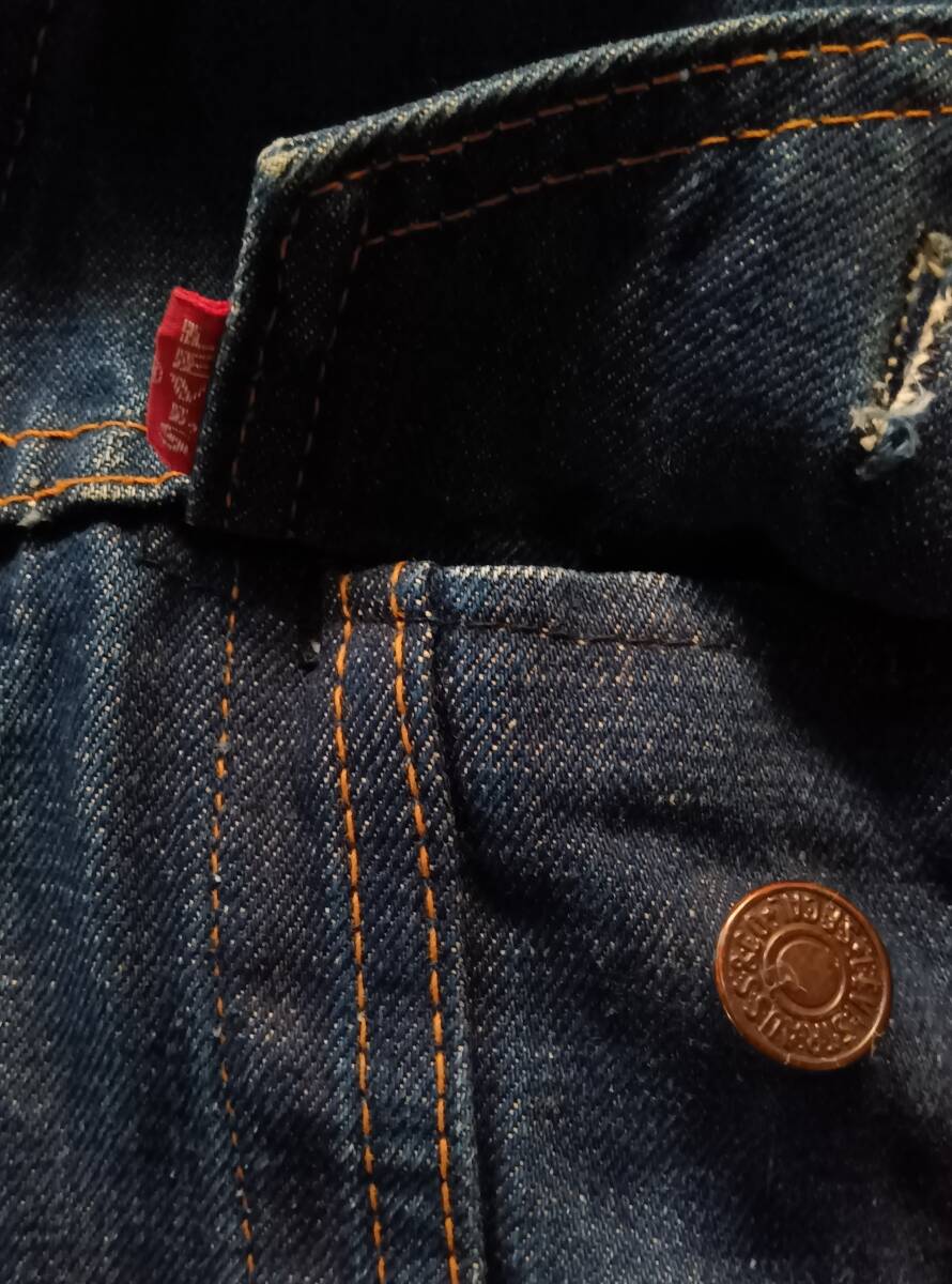 60s ビンテージ Levis 70505 BigE サイズ42位 ケアタグ無(wú)し トラッカー 4th 557 サード