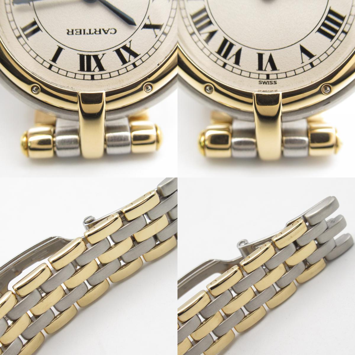  Cartier bread tail SM 3 low brand off CARTIER K18( yellow gold ) wristwatch K18/SS used reti-