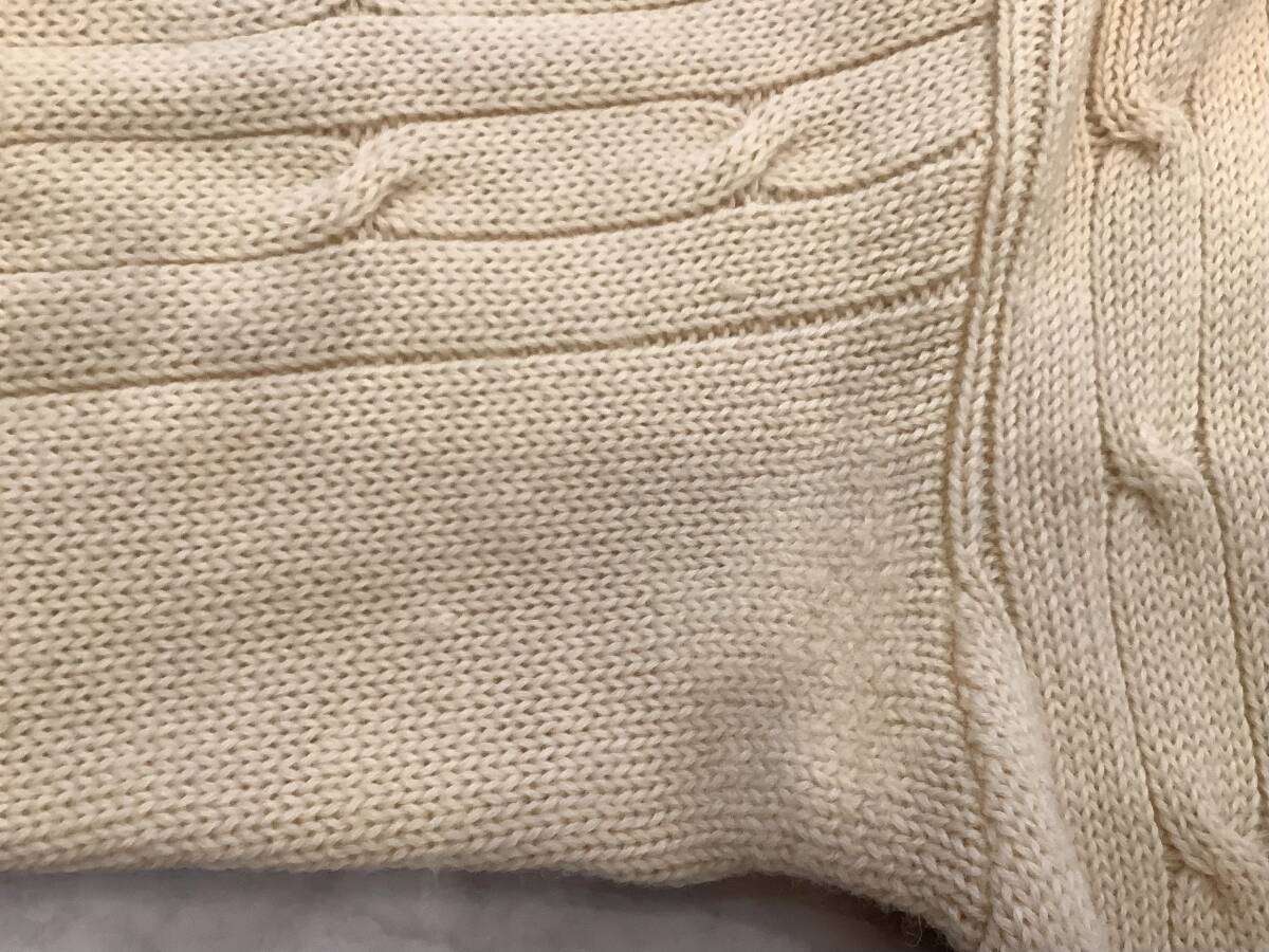  POLO RALPH LAUREN ポロラルフローレン チルデンニット セーター ホワイト ヴィンテージ　IVYセーター サイズL_画像6