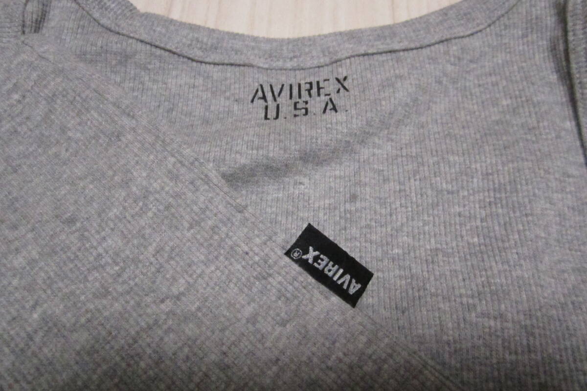 RK）AVIREX　アヴィレックス　デイリーウエア タンクトップ ワイドバック　グレー　S
